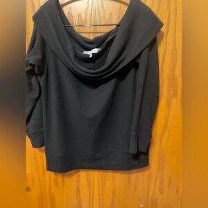 Off Shoulder Sweater in Black by Cupcakes And Cashmere Size Medium